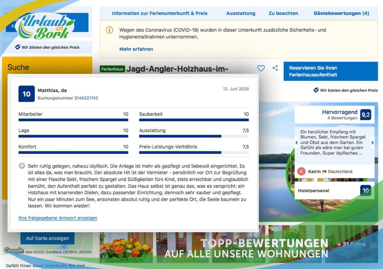 Willa Jagd-Angler-Holzhaus-Im-Wald-Am-See Kyritz Zewnętrze zdjęcie